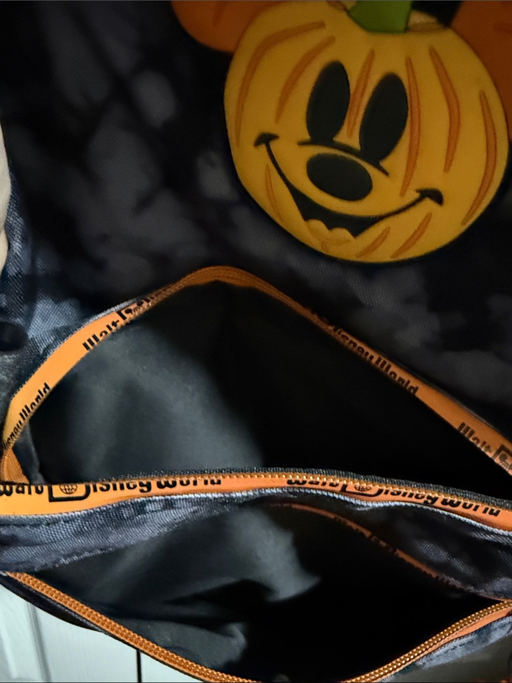 Disney World Halloween Back Pack with a Pumpkin Mickey & Orange Accents - Picture 6 of 6